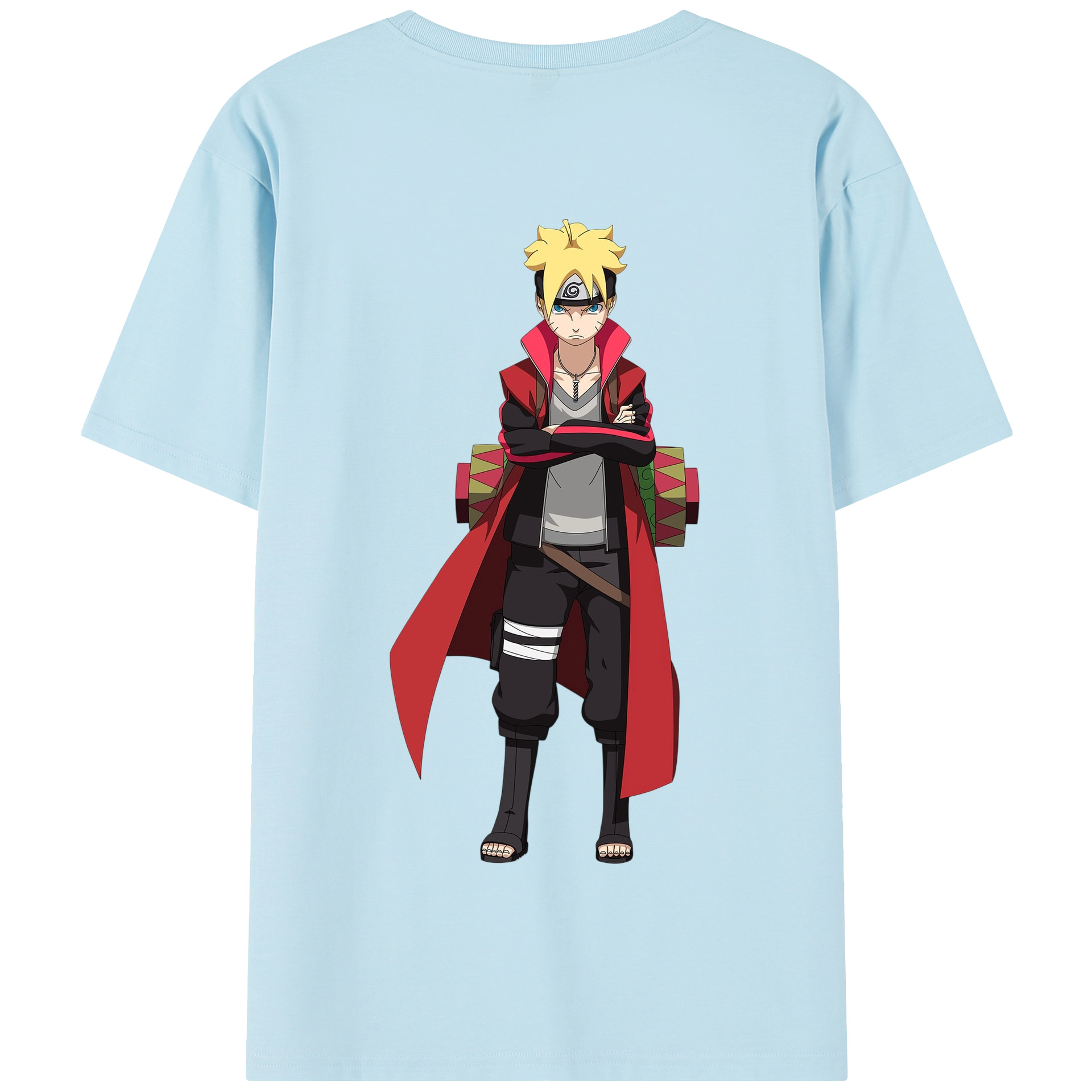 （画像用） NARUTO -ナルト- うずまき ボルト Uzumaki Boruto 綿100％半袖Tシャツ（背面プリント）